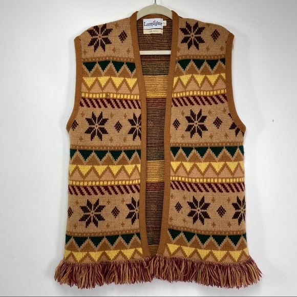 Jackets & Blazers - Lamplighter vintage wool woven vest. Large